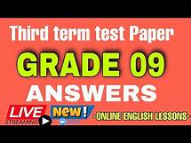 Video thumbnail for Grade 09 3rd term test English paper answers #Grade9_English