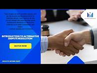 Video thumbnail for Introduction to Alternative Dispute Resolution (ADR)