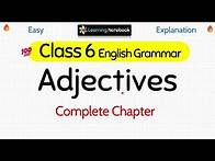 Video thumbnail for Class 6 Adjectives । Class 6 English Grammar Adjectives