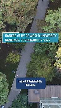 Video thumbnail for University of Toronto on Instagram: "#UofT is ranked the world’s most sustainable university for the second year in a row 🌎 The 2025 edition of the QS World University Rankings: Sustainability, @topunis, released this week by London-based Quacquarelli Symonds, placed U of T first overall out of more than 1,700 institutions across 95 countries. The closely watched ranking evaluates post-secondary institutions for their environmental impact, social impact and governance. Read more about the ranki