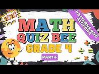 Video thumbnail for 2025 Math Quiz Bee for Grade 4 | Quiz 4 | Patterns and Algebra | Quiz by brainYs
