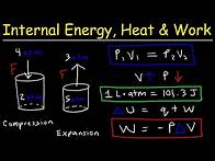 Video thumbnail for Internal Energy, Heat, and Work Thermodynamics, Pressure & Volume, Chemistry Problems