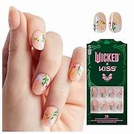Video thumbnail for WICKED X KISS Press On Nails, ‘There's Joy’, Neutral, Short Oval, Waterproof, Chip Proof, Smudge Proof, 28 Fake Nails, Pink Gel Nail Glue (2g), Mini Nail File, & Manicure Stick