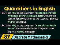 Video thumbnail for Expressing Quantifications in English