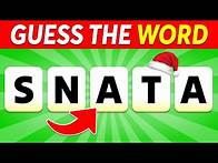 Video thumbnail for Guess the Christmas Word by Scrambled Letters | Christmas Quiz