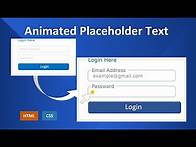 Video thumbnail for How to create Input Placeholder Text Animation | HTML & CSS Only