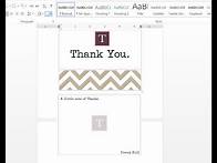 Video thumbnail for How to make double sided personalized thank you cards with MS Word