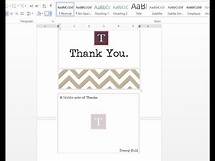 Video thumbnail for How to make double sided personalized thank you cards with MS Word