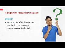 Video thumbnail for Writing Well Stated (Researchable) Questions (The Quantitative Research Proposal Series)