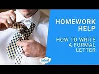 Video thumbnail for KS2 English: How to Write a Formal Letter