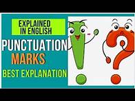 Video thumbnail for Punctuation : How to use Full stop Comma Question Mark Exclamation Mark Colon Apostrophe Quotation M