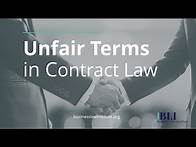Video thumbnail for Unfair Terms in Contract Law | Unfair Contract Terms