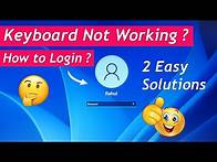Video thumbnail for How to Fix Keyboard Not Working During Login On Windows 11