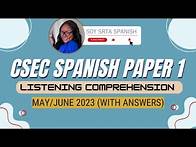 Video thumbnail for CSEC Spanish Paper 1 May 2023: Part A - Listening Comprehension