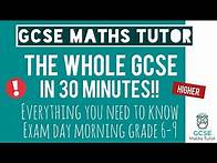 Video thumbnail for Everything You Need For a Grade 6-9 in Your GCSE Maths Exam in 30 Minutes! | Higher | 16th May 2024