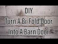 Video thumbnail for DIY Bi Fold Door Into A Barn Door - How To Turn Your Bifold Into a Barndoor - Farmhouse Decor -