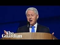 Video thumbnail for Bill Clinton delights Democratic convention with Trump zingers