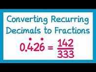 Video thumbnail for Converting Recurring Decimals to Fractions - GCSE Higher Maths