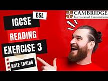 Video thumbnail for IGCSE English as a Second Language (Cambridge IGCSE 0511 / 0510 - Reading Exercise 3)