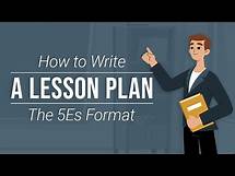 Video thumbnail for How to Write a Lesson Plan — The 5Es Format