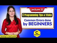 Video thumbnail for C_22 Common Errors done by Beginners while writing Programs | C programming tutorials