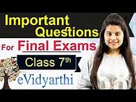 Video thumbnail for Maths : Important Questions for Final Exam - Class 7