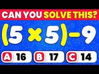 Video thumbnail for The Ultimate Math Quiz! ➗✖️ | Easy, Medium, Hard & Impossible Levels