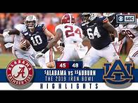 Video thumbnail for #5 Alabama vs #15 Auburn Highlights: Bama suffers HUGE loss in a wild 2019 Iron Bowl | CBS Sports