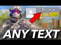 Video thumbnail for How To Get Unique Symbols / Special Text In NAME In COD Mobile