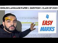 Video thumbnail for English Language Paper 1, Question 1: Bag These 4 Marks
