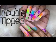 Video thumbnail for How to: Extra Long Square Nails | Easy Neon Paint Splatter Nail Art | Tutorial