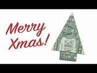 Video thumbnail for Easy money origami Christmas tree making instructions 🎄