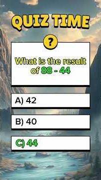 Video thumbnail for Can You Beat the 1 Minute MATH Quiz Challenge?