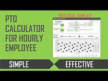 Video thumbnail for PTO Calculator for Hourly Employee - Free Excel Template