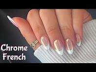 Video thumbnail for Chrome French Tip Nails 🤍