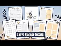 Video thumbnail for April 2022 CANVA Planner Tutorial ~ Designing a Printable Planner on Canva