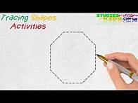 Video thumbnail for Tracing shapes worksheets for kindergarten free printable pdf