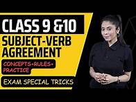 Video thumbnail for Subject Verb Concord Class 9/10 | English Grammar |Tricks, Concept, Rules & Examples | TANIYA MA'AM