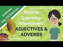 Video thumbnail for Online Grammar Worksheet: Adjectives & Adverbs Gap-Fill