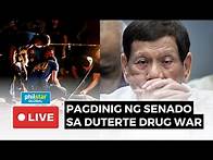Video thumbnail for LIVE: Senate hearing on Duterte admin's drug war | October 28, 2024