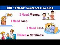 Video thumbnail for “I Need” Sentences For Kids | Easy English Learning | English Practice For Kids | Daily Sentences