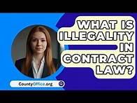 Video thumbnail for What Is Illegality In Contract Law? - CountyOffice.org