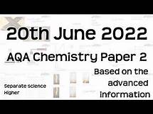 Video thumbnail for AQA Chemistry Paper 2 Revision - 20th June 2022 - GCSE Separate Science Higher Exam
