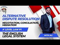 Video thumbnail for Alternative Dispute Resolution (ADR) | Part 1 | A level Law 9084 | English Legal System | Lecture