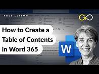 Video thumbnail for How to Create a Table of Contents in Microsoft 365 | Microsoft Word 365 - Basic & Advanced Course