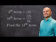 Video thumbnail for Given two terms find the nth term of a geometric sequence