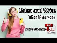 Video thumbnail for Spelling Bee Practice + pdf - Listen the letters and find the words - level B/C - practice letters