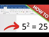 Video thumbnail for How to Add Exponents in Microsoft Word