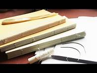 Video thumbnail for DIY How to STITCH a handmade BOOK [ Bookbinding step by step ]