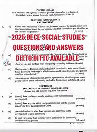 Video thumbnail for Examination Links (@waec001) - 2025 BECE Social Studies Questions and Answers Guide